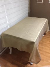 Finezza Kristal Simli Kumaş Gold Masa örtüsü Dikdörtgen 140*200 cm - 518 - 1