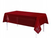 Finezza Kristal Monoray Kumaş Kırmızı Masa Örtüsü  Dikdörtgen 140x200 cm - 766 - 5