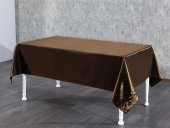 Finezza Kristal Monoray Kumaş Kahve Masa Örtüsü Dikdörtgen 140x200 cm - 596 - 1