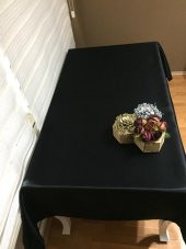 Finezza Kristal Monoray Kumaş Siyah Masa Örtüsü  Dikdörtgen 140x200 cm - 771 - 2