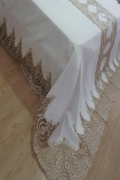 Finezza Lovina Polyester Pamuk Krem/Bej Pike Takımı Çift Kişilik 6 Parça - 938 - 2