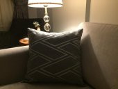 Finezza Geometrik yaldız Baskılı Duck Kumaş Gri/Gümüş Kırlent 45*45 cm - 514 - 3