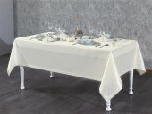 Finezza Kristal Monoray Kumaş Krem Sofra Takımı 8 Kşl. 160x220 cm 17 Prç. - 566 - 1