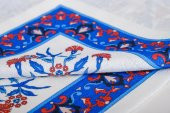 Finezza Çini Pamuk Duck Baskılı Kumaş Krem/Mavi Runner&Kırlent Seti 3 Parça - 54 - 6