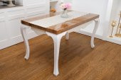Finezza Melisa Damask Baskılı Duck Kumaş Krem/Gold Runner 40*140 cm - 501 - 1