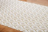 Finezza Melisa Damask Baskılı Duck Kumaş Krem/Gold Runner 40*140 cm - 501 - 5
