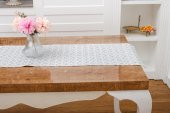Finezza Melisa Damask Baskılı Duck Kumaş Krem/Gri Runner 40*140 cm - 502 - 3