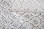 Finezza Melisa Damask Baskılı Duck Kumaş Krem/Gri Runner 40*140 cm - 502 - 6