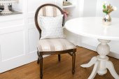 Finezza Melisa Damask Baskılı Duck Kumaş Gümüş Kırlent 45*45 cm  - 525 - 4