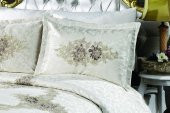 Finezza Jülide Polyester Pamuk Krem Pike Takımı Çift Kişilik 6 Parça - 699 - 2