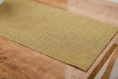Finezza Linen Baskılı Pamuk/Keten Haki Runner 40*140 cm - 948 - 3