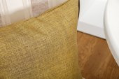 Finezza Linen Pamuk Keten Baskılı Haki Kırlent 45*45 cm  - 537 - 3