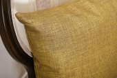Finezza Linen Pamuk Keten Baskılı Haki Kırlent 45*45 cm  - 537 - 4