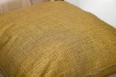 Finezza Linen Pamuk Keten Baskılı Haki Kırlent 45*45 cm  - 537 - 5