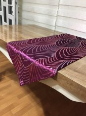 Finezza Sahra Kadife Pul İşlemeli Mor Runner 40*140 cm  - 554 thumbnail 1