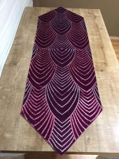 Finezza Sahra Kadife Pul İşlemeli Mor Runner 40*140 cm  - 554 thumbnail 2