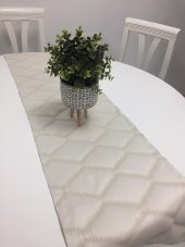 Finezza Simge Jakar Pamuk/Poly Krem Runner 40*140 cm - 681 - 1