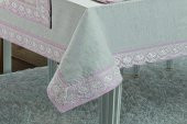 Finezza Duru Güpürlü Etamin Krem Pudra Sofra Takımı 8 kşl. 160x230cm 18Prç.- 140 - 2