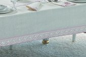 Finezza Duru Güpürlü Etamin Krem Pudra Sofra Takımı 8 kşl. 160x230cm 18Prç.- 140 - 7