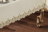 Finezza Cennet Dantelli Keten Bej Sofra Takımı 8 kişilik 160x230cm 17 Prç.- 172 - 6