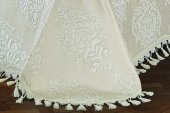 Finezza Larissa Pamuk/Polyester Jakar Kumaş Krem Yatak örtüsü Seti 7 Parça - 357 - 5