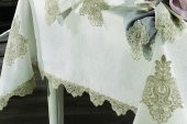 Finezza Venüs Dantelli Keten Bej Sofra Takımı 8 kişilik 160x230cm 17 Prç. - 165 - 4