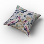 Finezza Menekşe Çiçek Baskılı Duck Kumaş Kırlent 45*45 cm - 575 - 3