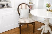 Finezza Linen Pamuk keten Baskılı Krem/Gümüş Kırlent 45*45 cm İkili - 561 - 1
