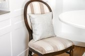 Finezza Linen Pamuk keten Baskılı Krem/Gümüş Kırlent 45*45 cm İkili - 561 - 2