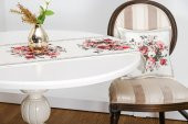 Finezza Gardenya Pamuk Çiçek Baskılı Kumaş Krem Runner Kırlent Seti 3 Prç. - 650 thumbnail 2