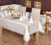 Finezza Elenora Osmanlı İpeği Güpürlü Sofra Takımı 8 Kşl. 170x240cm 17Prç. - 455 - 1