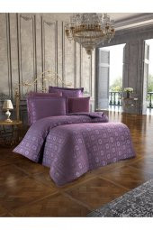 Finezza Jardin Bambu Jakar Kumaş Bordo Çift Kişilik Nevresim Takımı 6 Prç. - 901 thumbnail 1