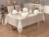 Finezza Mimoza Dantelli Krem Sofra Takımı 8 Kişilik 170x280 cm 17 Parça - 289 - 1