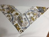 Finezza Garden Baskılı Pamuk Kumaş Krem Çiçek Bantlı Masa örtüsü 160x230 cm - 70 - 4