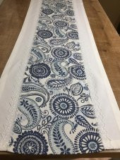 Finezza Ela Etnik Baskılı Duck Kumaş Krem/Renkli Runner 50*150 cm - 96 - 8