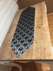 Finezza Mihrimah Jakar Kumaş Lazer Kesim Siyah/Gri Runner 140 cm - 928 - 3