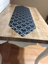 Finezza Mihrimah Jakar Kumaş Lazer Kesim Siyah/Gri Runner 140 cm - 928 - 4
