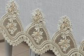 Finezza Buket Dantelli Keten Gri Sofra Takımı 8 kişilik 160x230cm 17 Prç. - 173 - 3