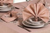 Finezza Ahsen Dantelli Etamin Bej Sofra Takımı 8 Kşl. 170x230 cm 17 Parça - 297 - 7