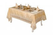 Finezza Gisella Dantelli Monoray Bej Sofra Takımı 8 Kşl. 170x230cm 17 Prç. - 299 - 6