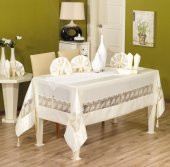 Finezza Gelin Dantelli Monoray Beyaz Sofra Takımı 12 Kşl. 170x330cm 26Prç. - 311 - 1