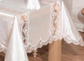 Finezza Elenora Osmanlı İpeği Güpürlü Sofra Takımı 8 Kşl. 170x240cm 17Prç. - 455 - 3