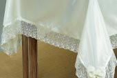 Finezza Seramoni Güpürlü Monoray Kumaş Krem Masa Örtüsü 170x230 cm - 369 - 3