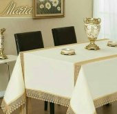 Finezza Maria Dantelli Krep Kumaş Krem/Bej Masa Örtüsü 160x230 cm - 918 - 2