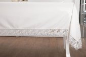 Finezza Lydia Güpürlü Krep Kumaş Krem Masa Örtüsü Dikdörtgen 170*230 cm - 310 thumbnail 4
