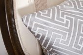 Finezza Labirent Geometrik Desenli jakar Kumaş Gri/Ekru Kırlent 43*43 cm - 833 - 3
