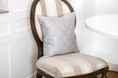 Finezza Labirent Geometrik Desenli jakar Kumaş Gri/Ekru Kırlent 43*43 cm - 833 - 2