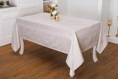 Finezza Çınar Lüx Jakar Bambu Kumaş Taş Masa Örtüsü  Dikdörtgen 160x220 cm - 841 - 1