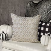 Finezza Melisa Damask Baskılı Duck Kumaş Gold Kırlent 45*45 cm  - 754 - 3