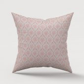 Finezza Melisa Damask Baskılı Duck Kumaş Pembe Kırlent 45*45 cm  - 747 - 1